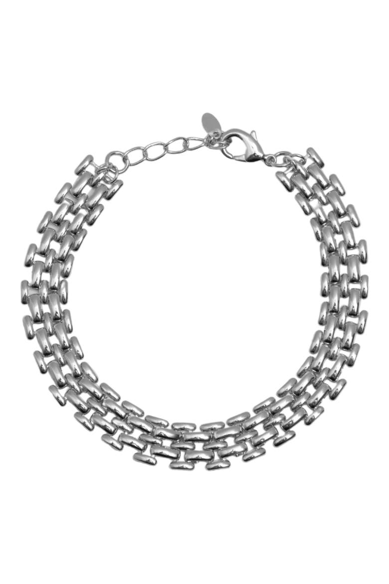 Panthera Link Bracelet, Alternate, color, SILVER