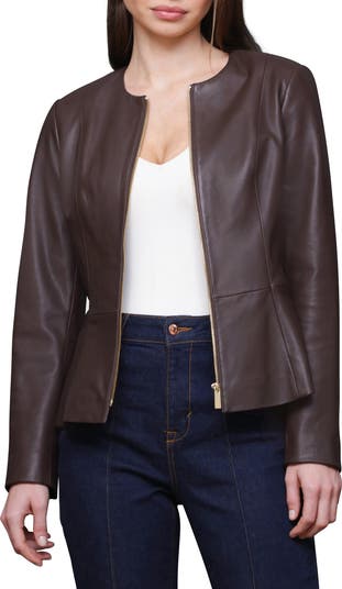Peplum Leather Jacket