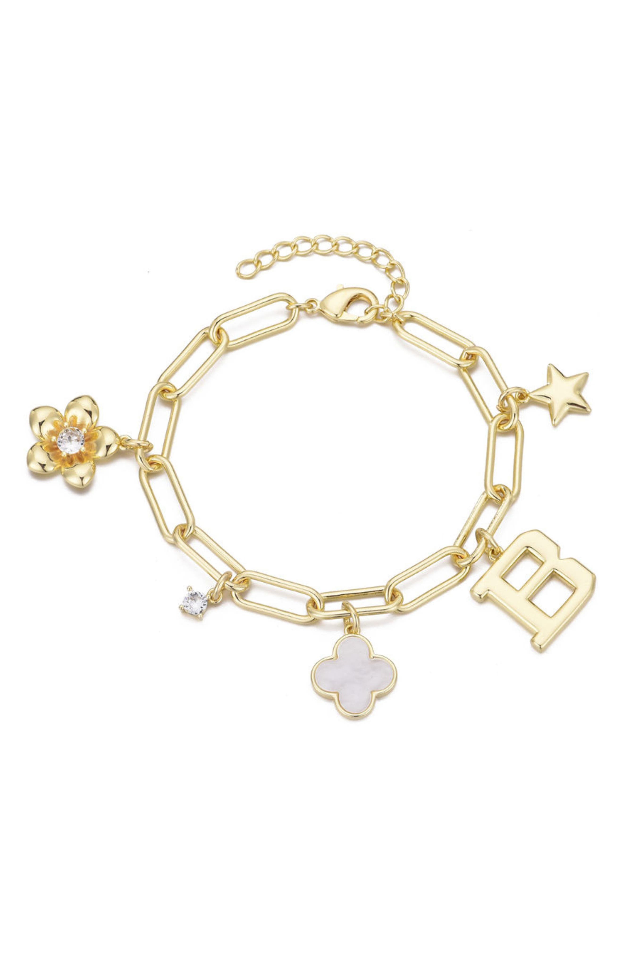 Adornia Initial Charm Bracelet