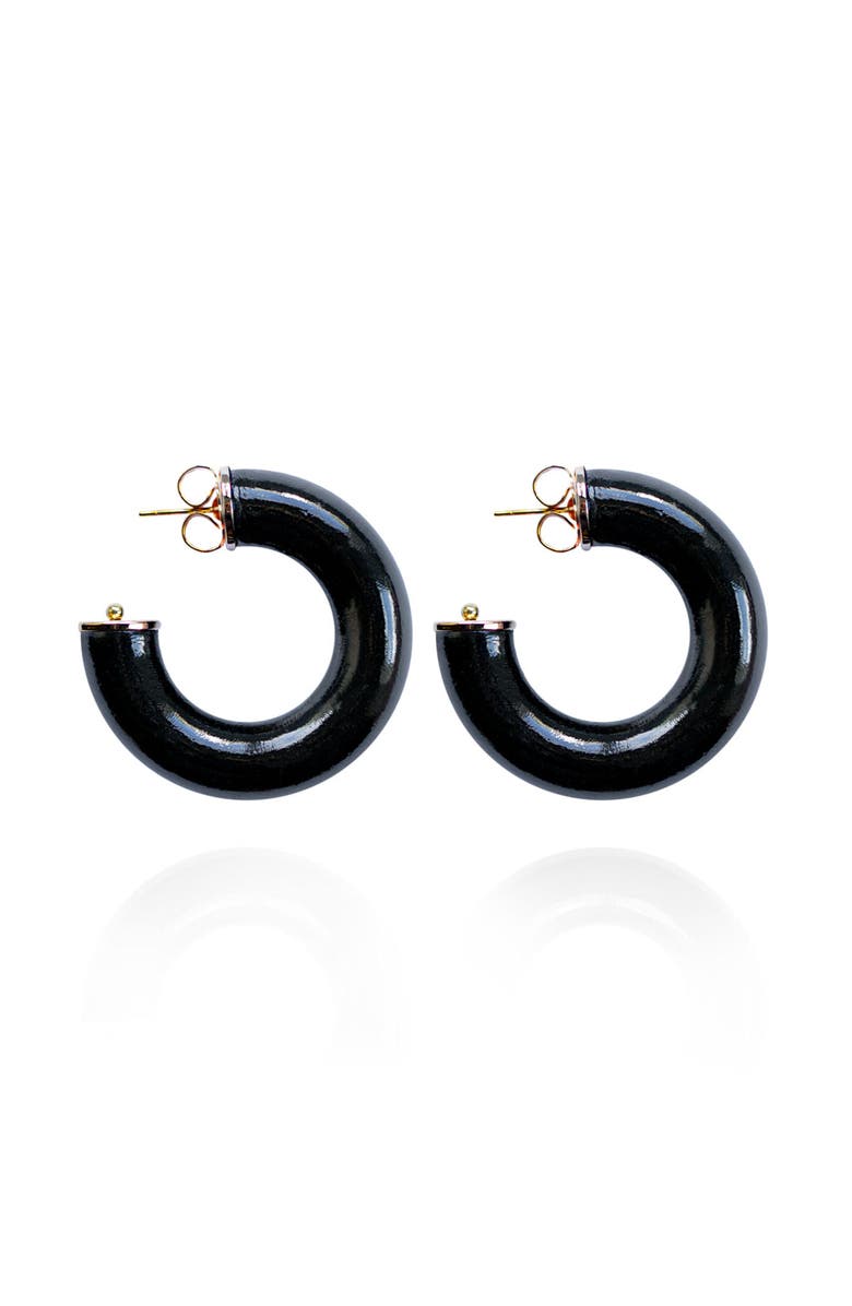 Saulė Label Alba Earrings, Main, color, Raven