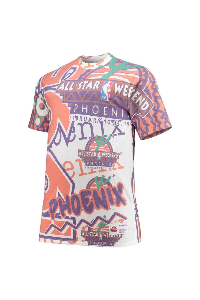 Men's Mitchell & Ness White NBA 1995 All-Star Game Hardwood Classics Big & Tall Jumbotron T-Shirt, Alternate, color, White