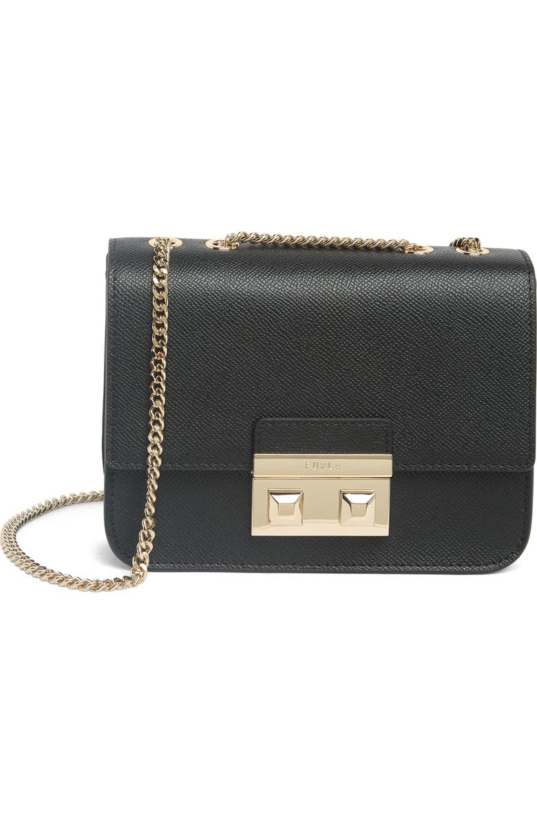 Furla Bella Mini Crossbody Bag, Main, color, Nero