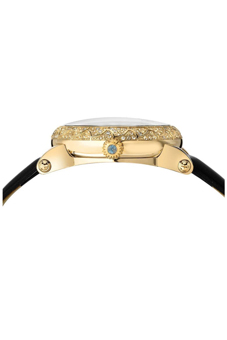Genevieve Topaz & Crystal Watch, 38mm, Alternate, color, BLACK-GOLD-BLUE