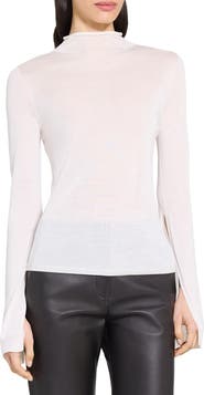 Theory Split Sleeve Roll Neck Wool Blend Sweater