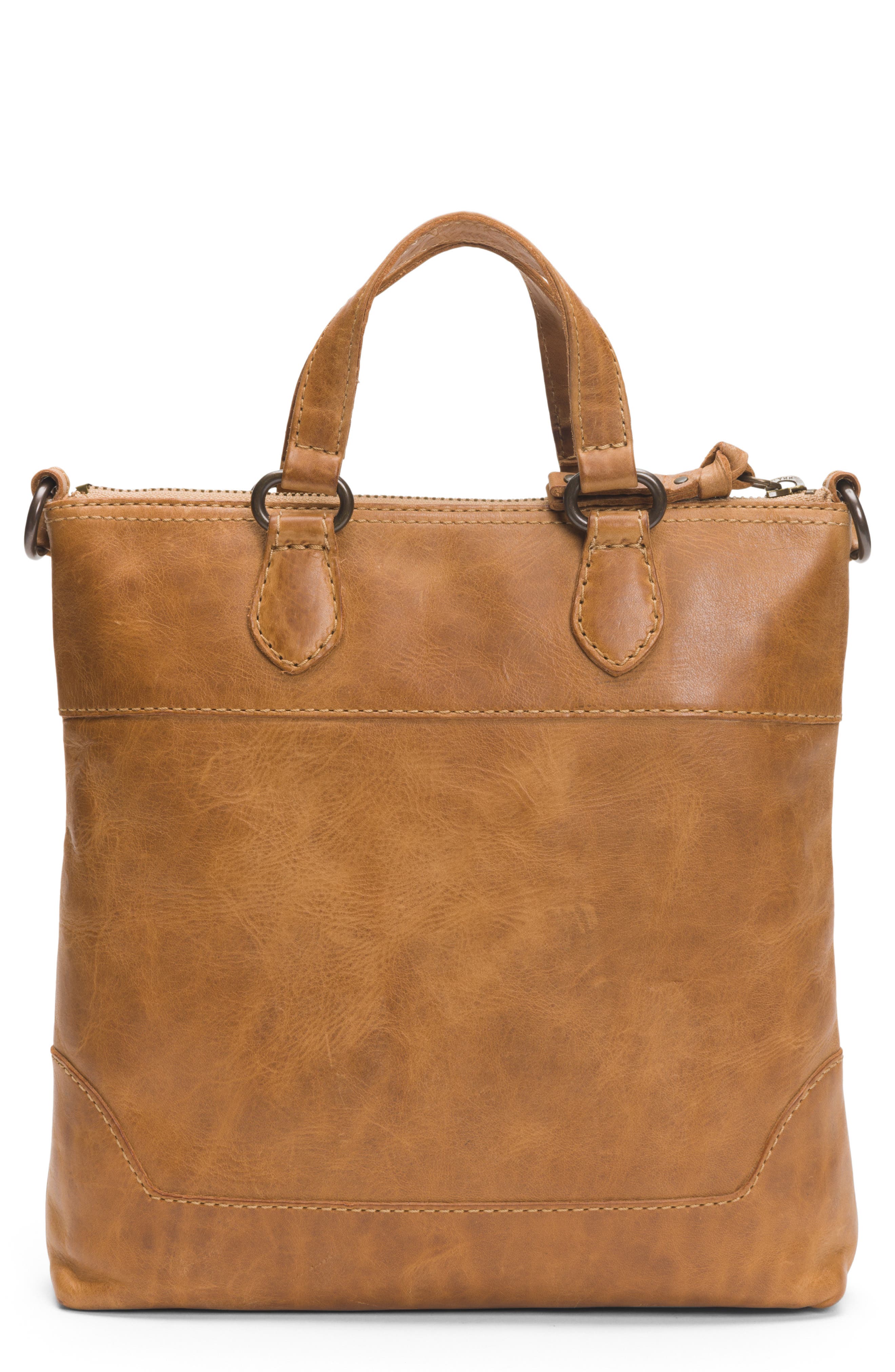 Melissa Small Leather Tote, Alternate, color, BEIGE