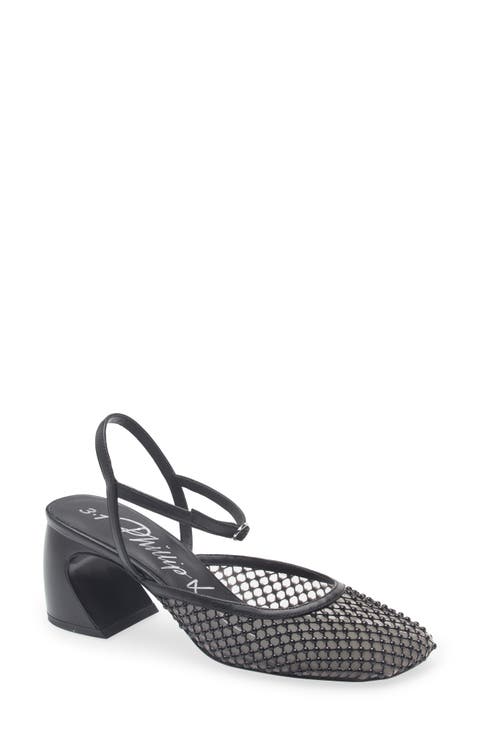 Embellished Ankle Strap Pump (Women)
