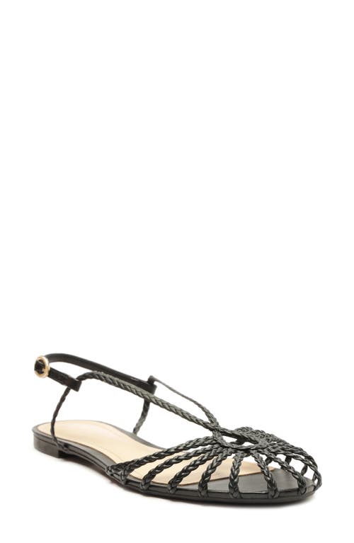 Arezzo Paola Womens Braided Caged Slingback Sandals In Black