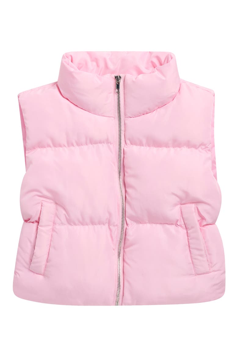 Kids' Quilted Puffer Vest, Main, color, PINK