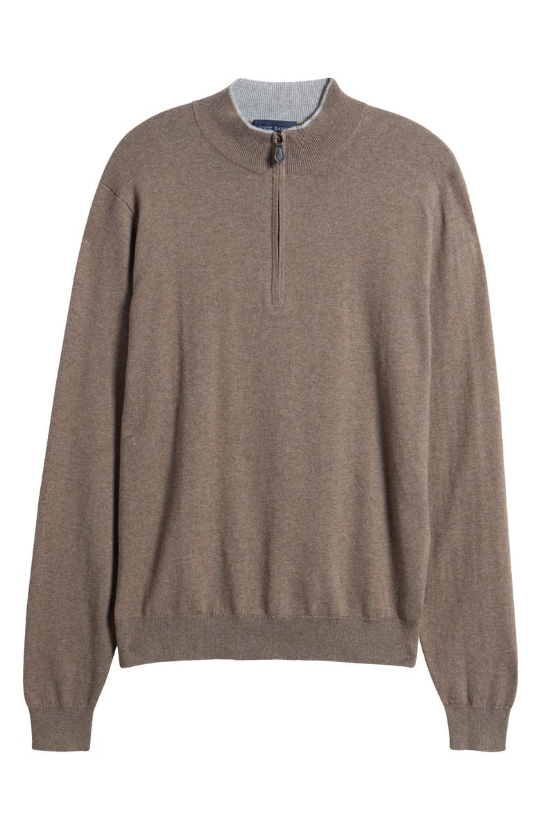 Scott Barber Cotton & Cashmere Quarter Zip Sweater, Alternate, color, 