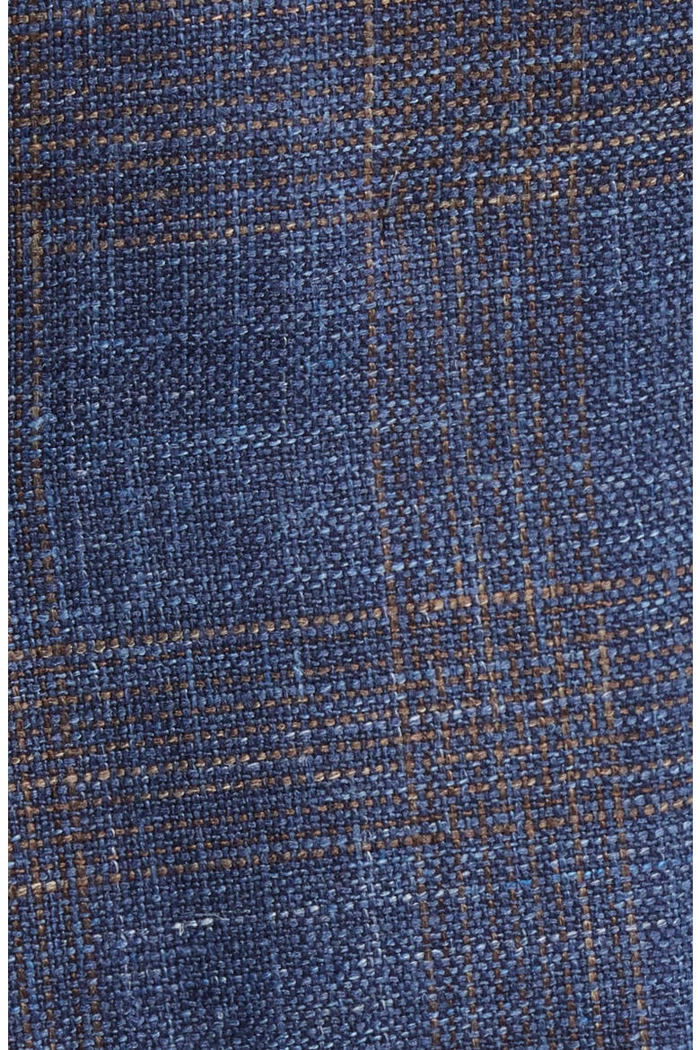 Siena Regular Fit Plaid Wool & Silk Blend Sport Coat, Alternate, color, NAVY