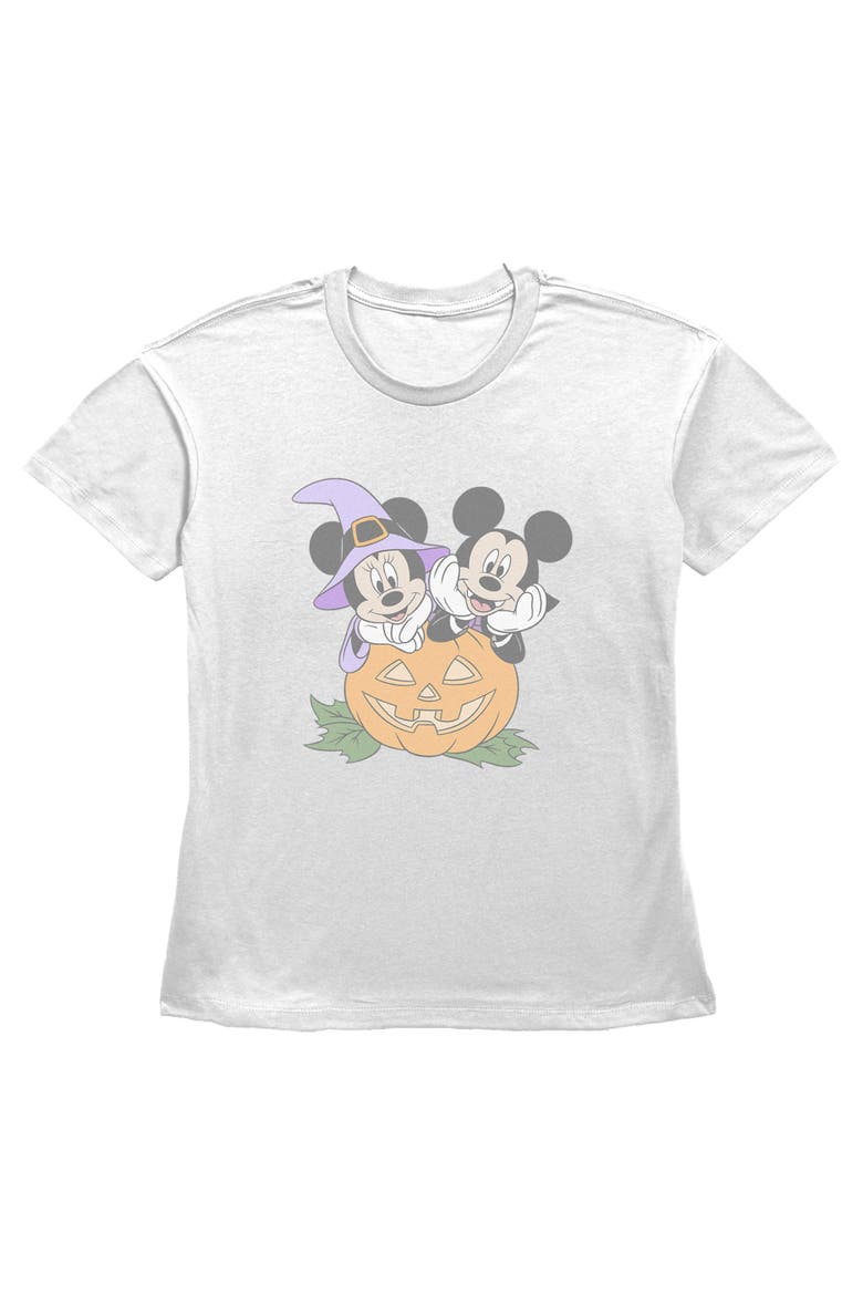 Womens Mickey & Friends Pumpkin Costumes Mice T Shirt, Main, color, White