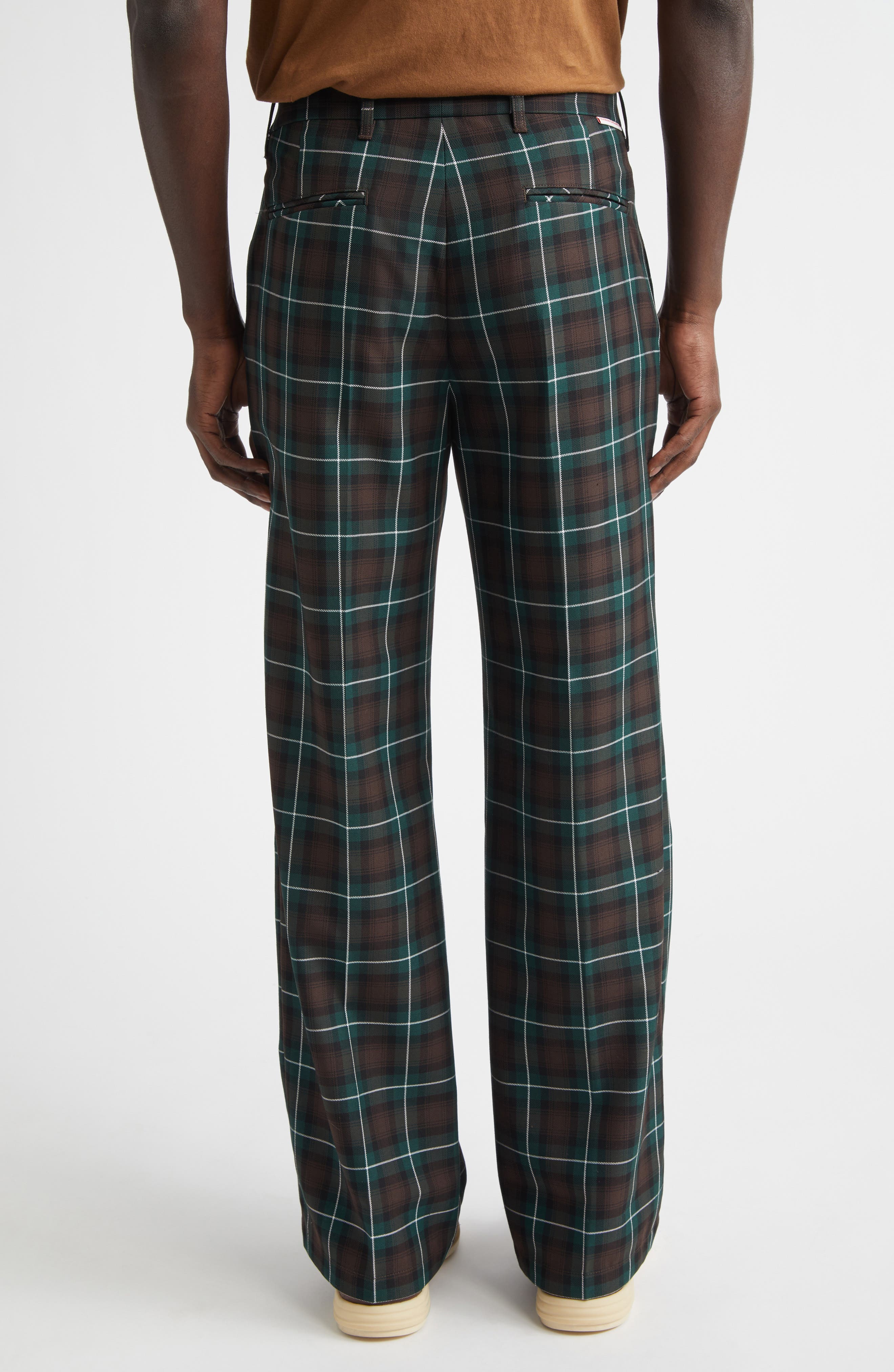 Sune Plaid Bootcut Pants (Men) | Nordstrom