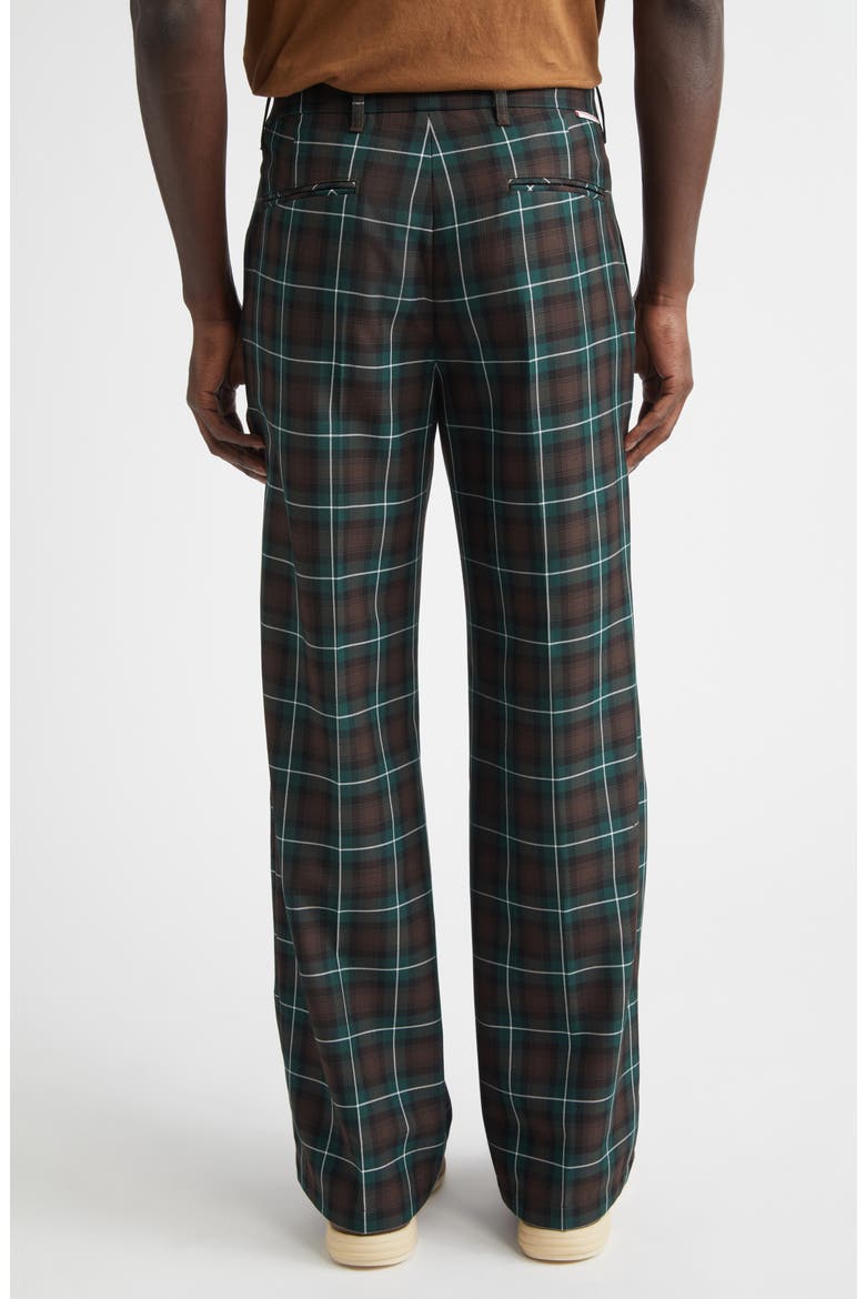 Sune Plaid Bootcut Pants, Alternate, color, GREEN CHECK