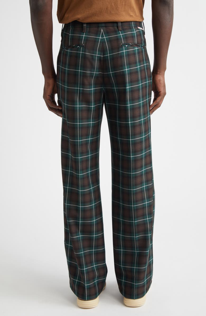 STOCKHOLM SURFBOARD CLUB Sune Plaid Bootcut Pants, Alternate, color, Green Check