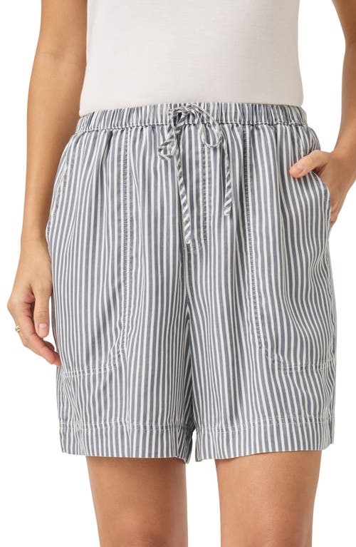 Splendid Ella Stripe Shorts In Navy Stripe