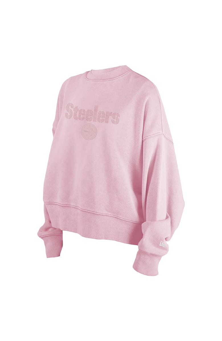 New Era Women's New Era Pink Pittsburgh Steelers Cozy Pullover Sweatshirt, Alternate, color, 