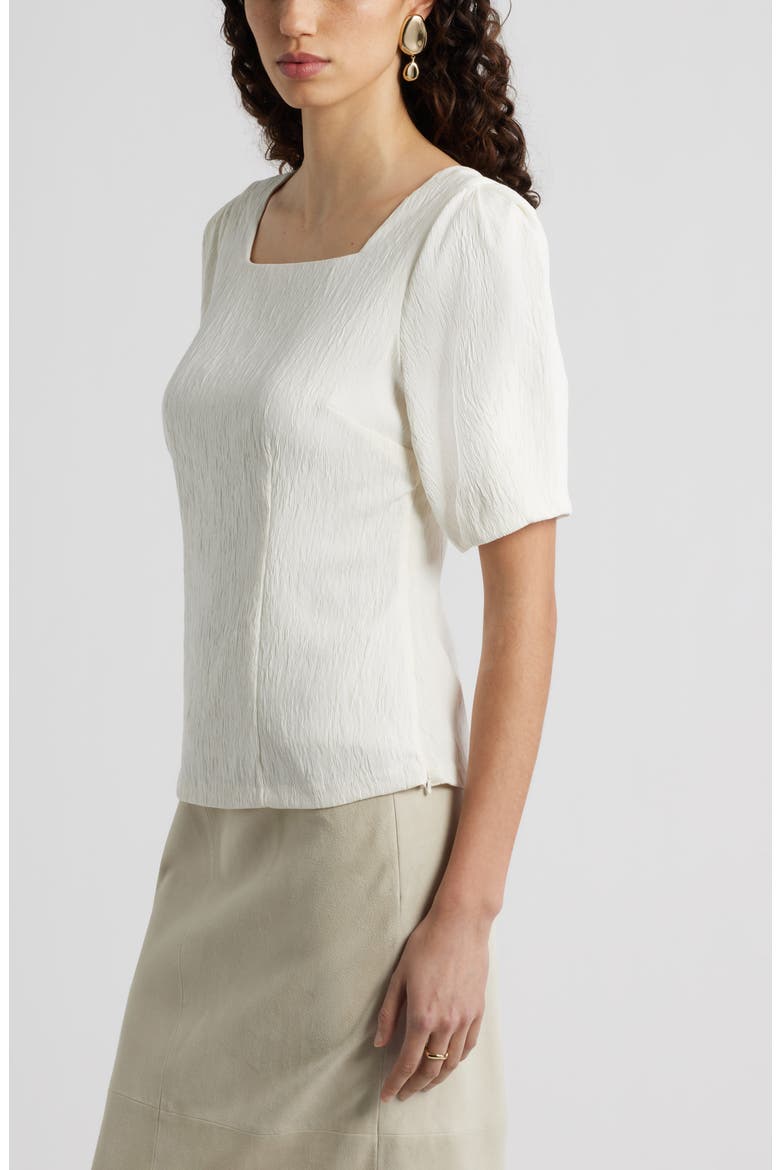 Texture Square Neck Top, Alternate, color, IVORY TOFU