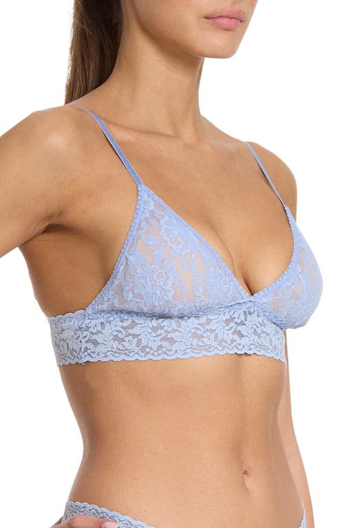 Hanky Panky Signature Lace Padded Triangle Bralette In Blue