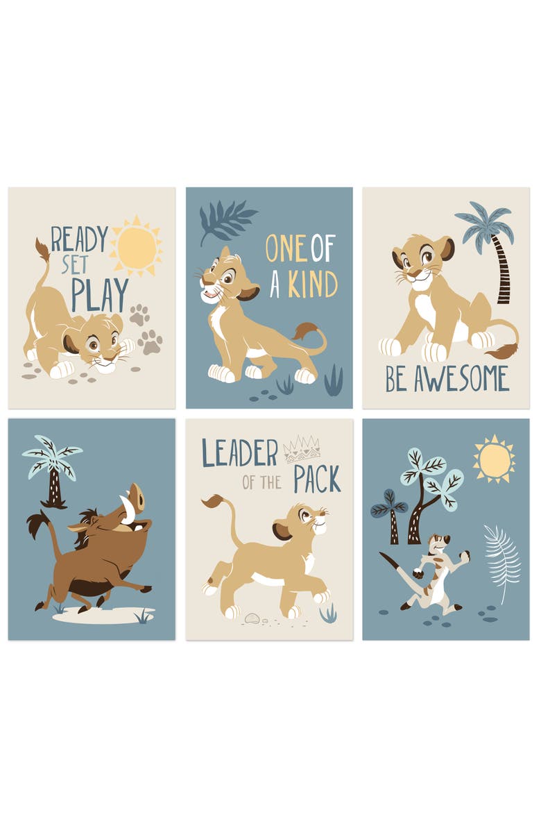 Lambs & Ivy Disney Baby Lion King Unframed Wall Art - Simba/Timon/Pumba, Alternate, color, Multicolor