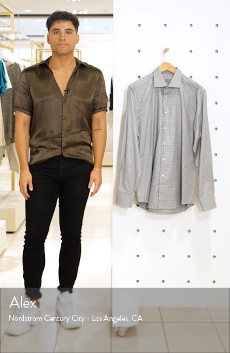 Trim Fit Plaid Dress Shirt, sales video thumbnail