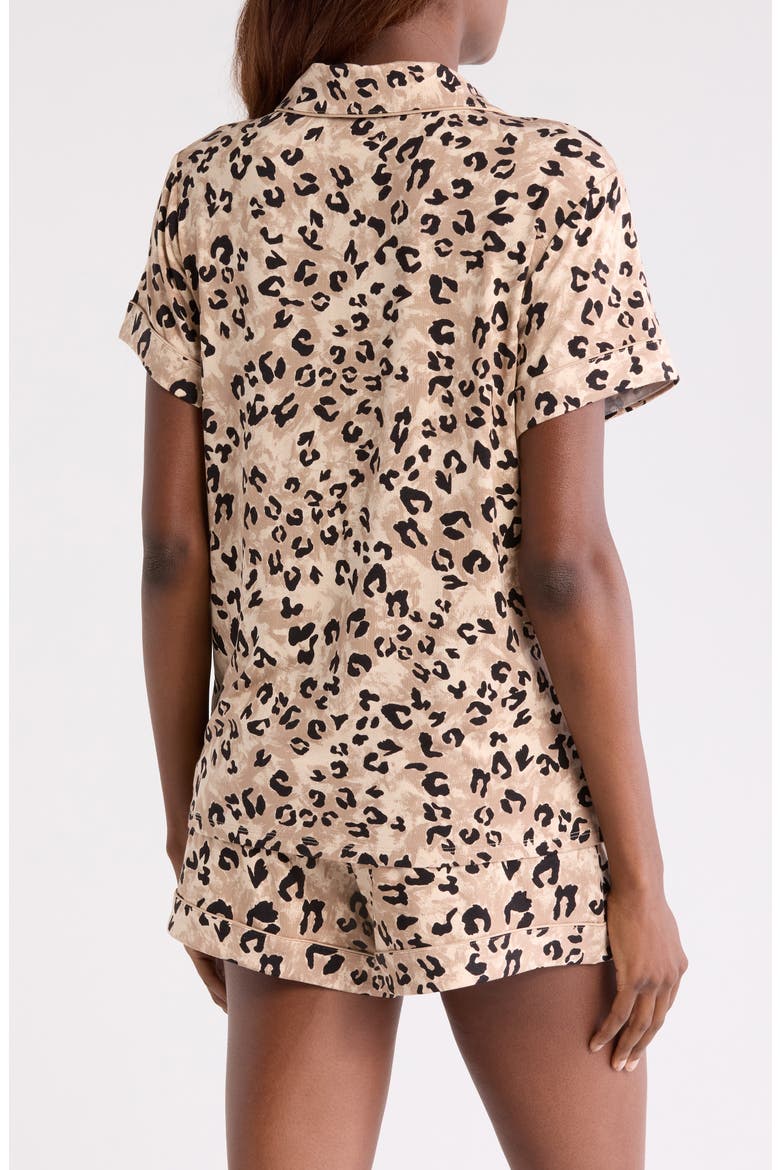 Moonlight Eco Short Pajamas, Alternate, color, TAN INKED LEOPARD