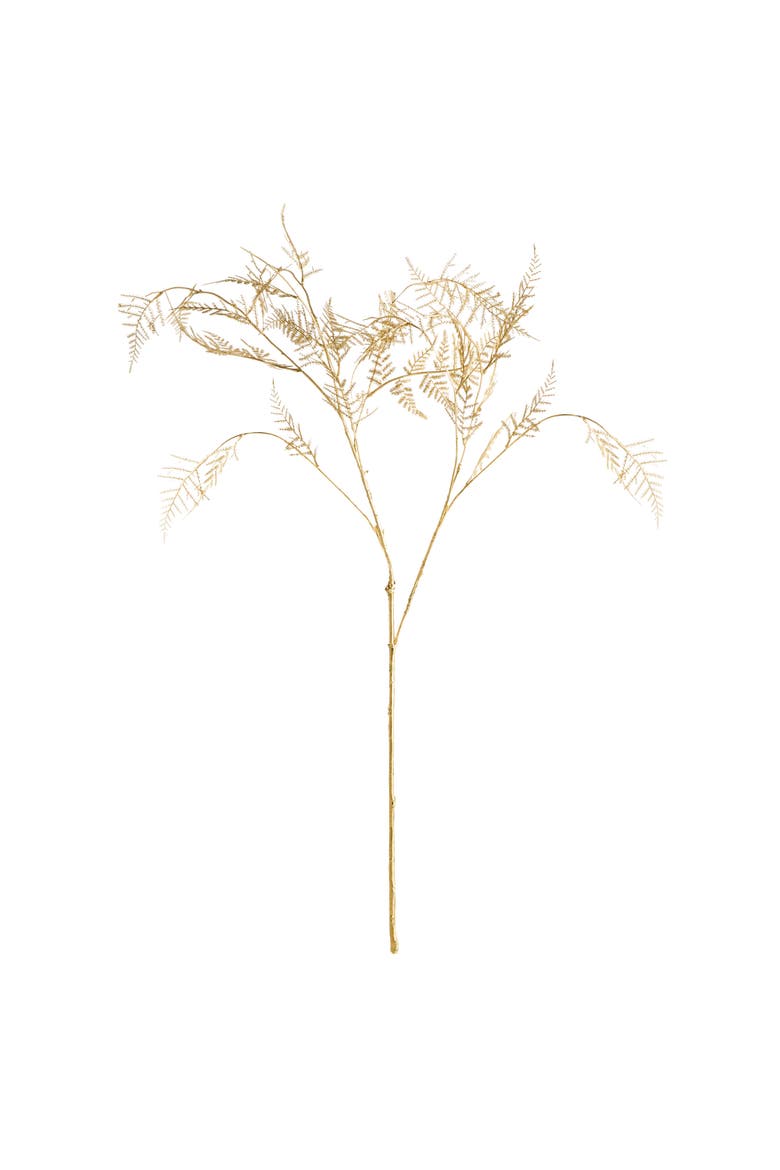 Gilded Gold Plastic Fern Stems 36" Set of 4, Main, color, Gold