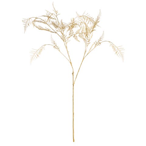Gilded Gold Plastic Fern Stems 36" Set of 4