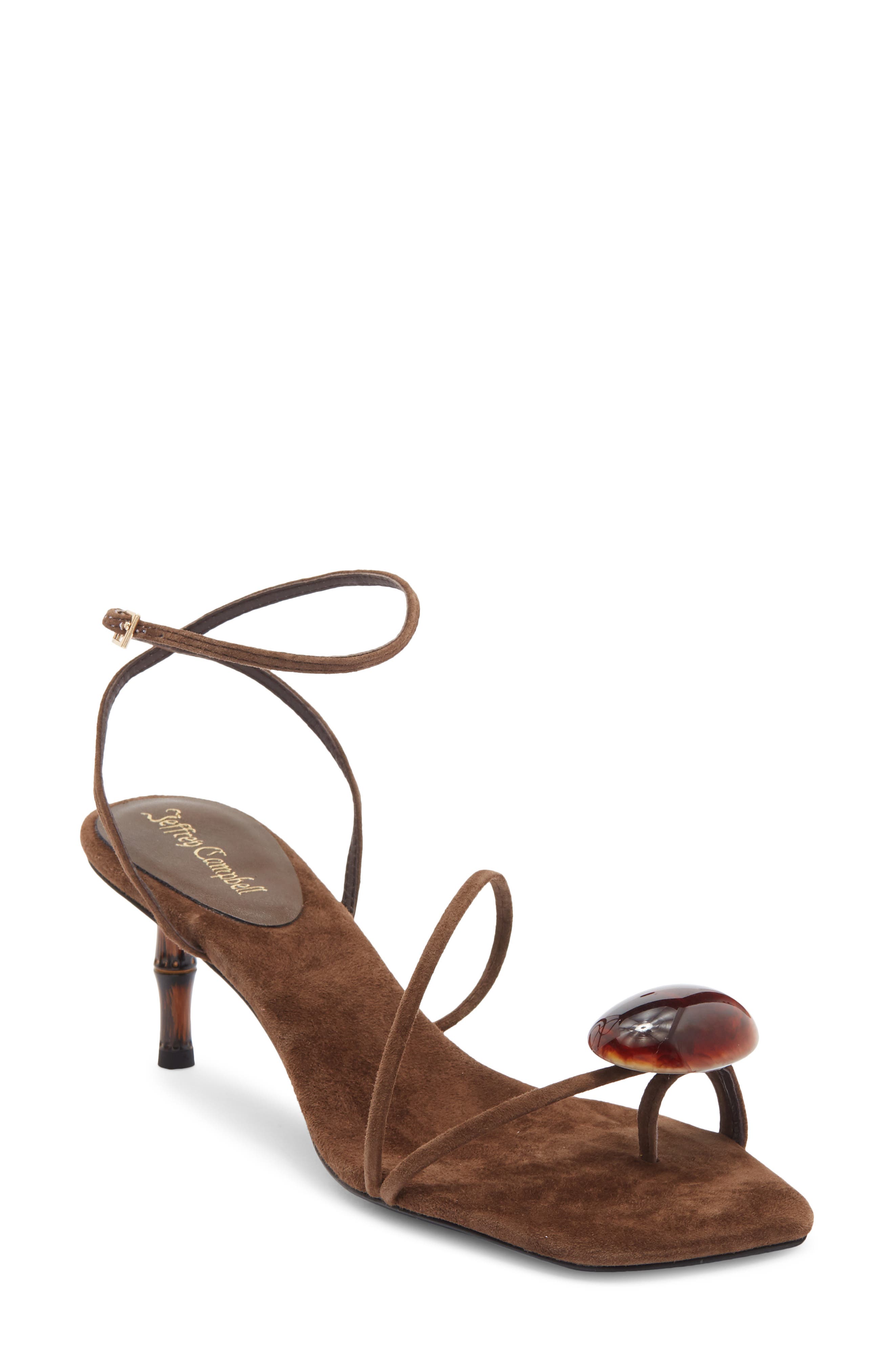 Jeffrey Campbell Carnelian Sandal, Main, color, Espresso Suede