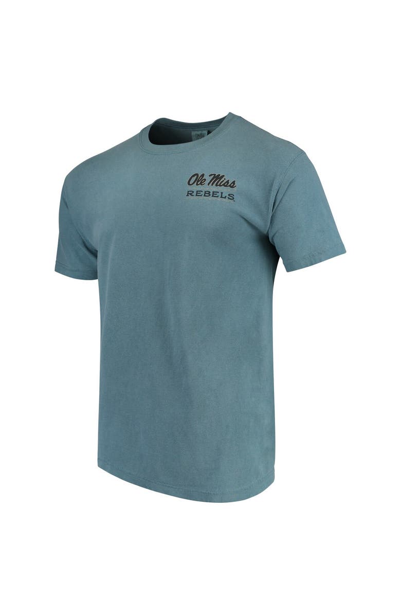 IMAGE ONE Men's Blue Ole Miss Rebels State Scenery Comfort Colors T-Shirt, Alternate, color,