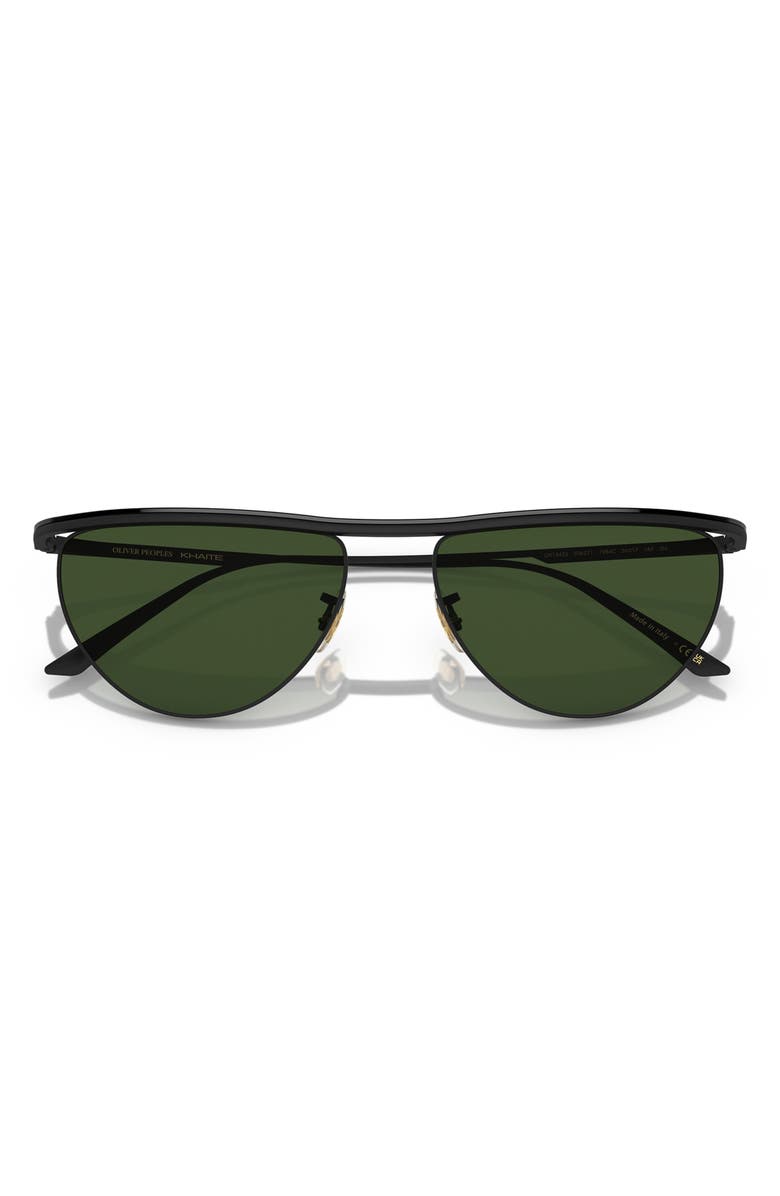 Oliver Peoples x KHAITE 1984C 56mm Irregular Sunglasses, Main, color, Black Green