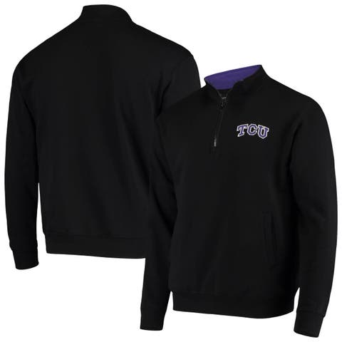 Men's Colosseum Black TCU Horned Frogs Tortugas Logo Quarter-Zip Jacket