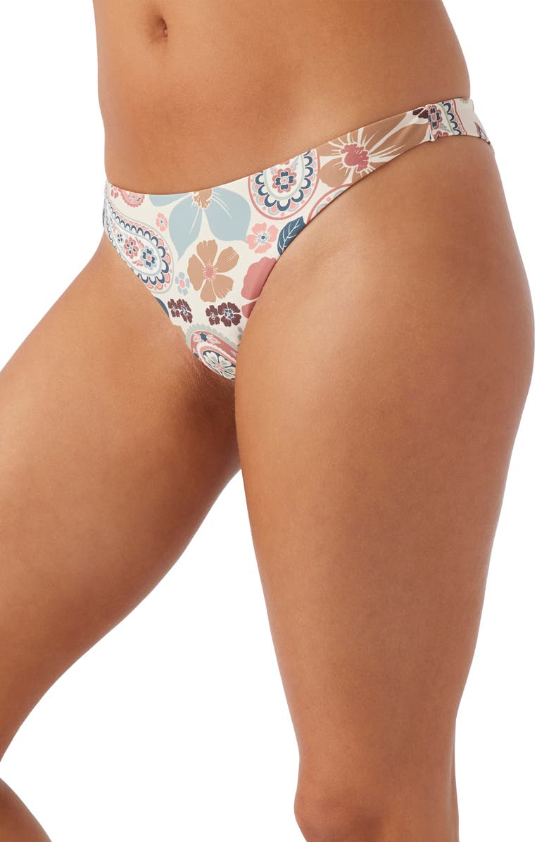 O'Neill Mod Boho Hermosa Bikini Bottoms, Alternate, color, Cement