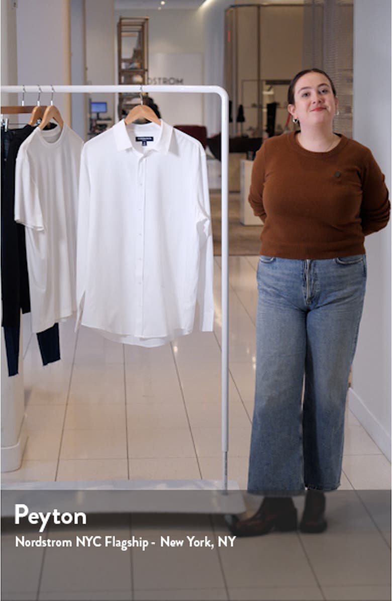 Leeward Solid Stretch Performance Button-Up Shirt, sales video thumbnail