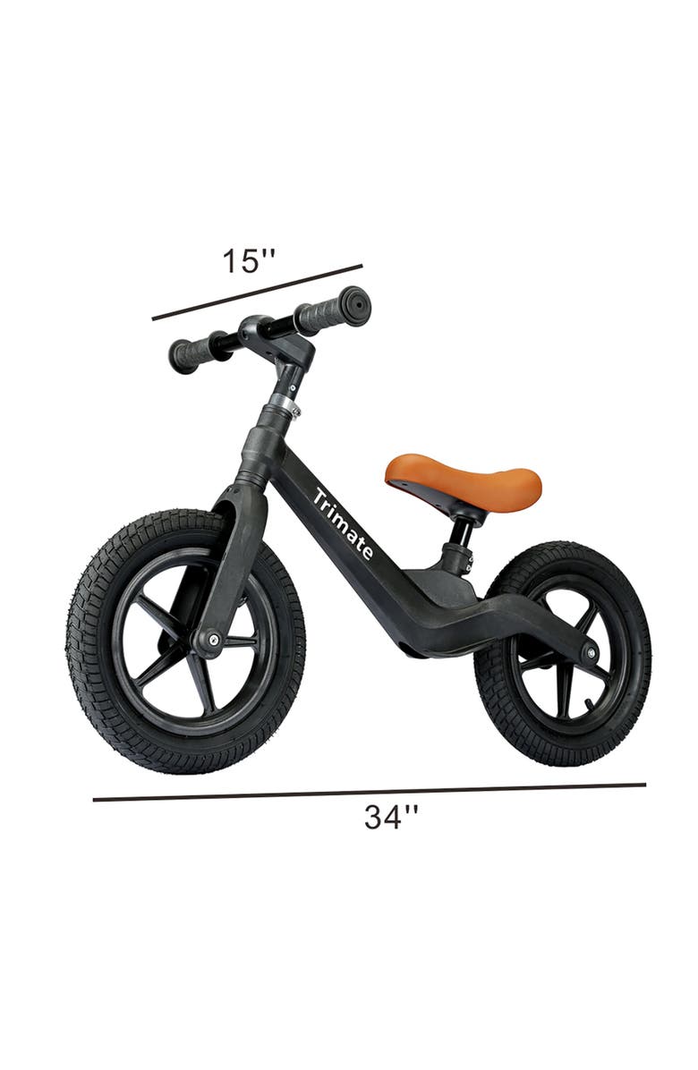 Trimate Toddler 12" Black Balance Bike with Inflated Tire, Alternate, color, Multicolored