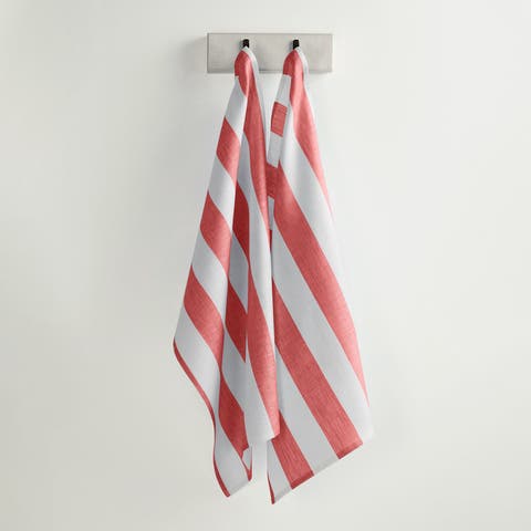 Linen Kitchen Towels - Cabana Stripe