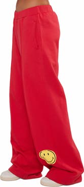 Samii Ryan | Smiley Straight Leg Pants , Red , Large , 4