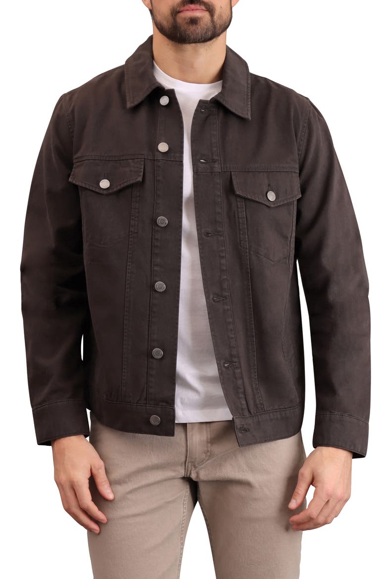 Denim Trucker Jacket, Main, color, GRAPHITE