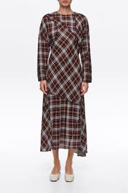 BIMBA Y LOLA Checked Patchwork Batwing Dress