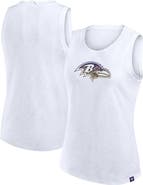 FANATICS Women's Fanatics  White Baltimore Ravens Slub Tank Top