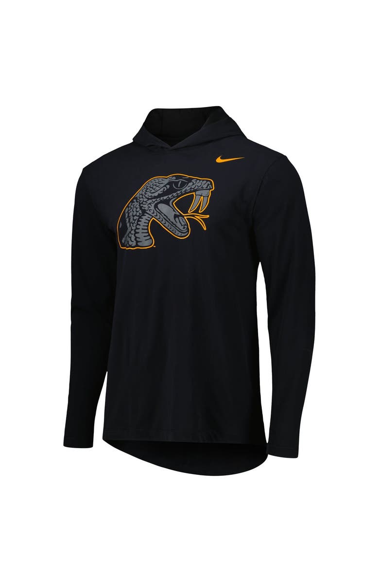 Nike Men's Nike Black Florida A&M Rattlers Color Pop Performance Hoodie Long Sleeve T-Shirt, Alternate, color,