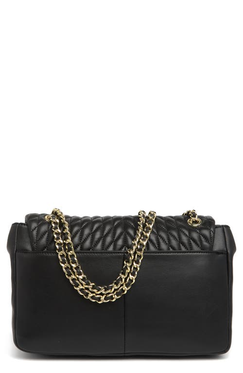 KARL LAGERFELD KARL LAGERFELD PARIS AGYNESS LARGE LEATHER SHOULDER BAG