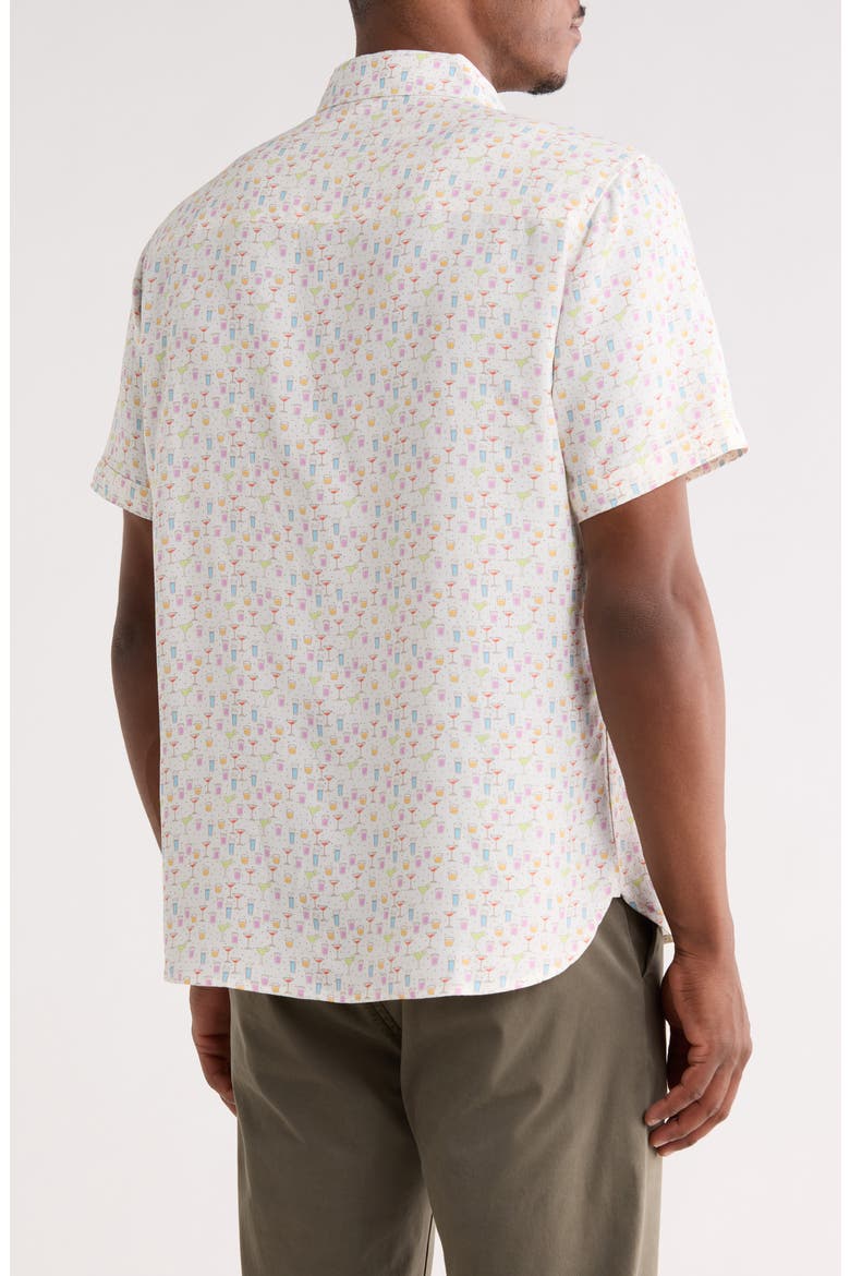 Happy Hour Short Sleeve Printed Shirt, Alternate, color, WHITE/ MULTI