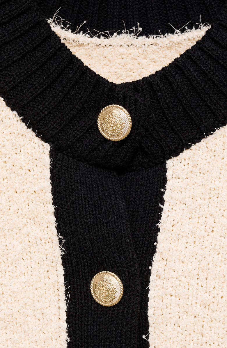 MANGO Contrast Cardigan, Alternate, color, Ecru