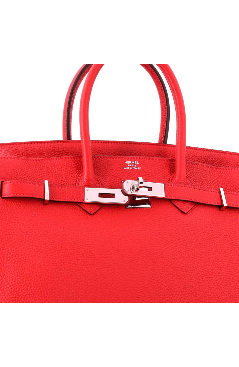 Pre-Owned Hermes Birkin Handbag Red Togo with Palladium Hardware 35, Alternate, color, Geranium
