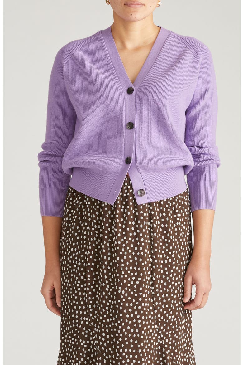 Rib Cardigan, Main, color, PURPLE POSEY