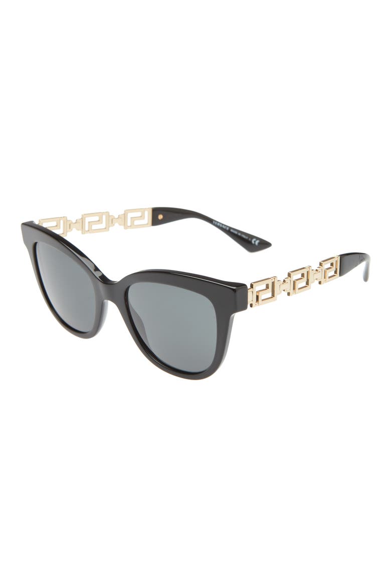 54mm Cat Eye Sunglasses, Alternate, color, BLACK/ DARK GREY