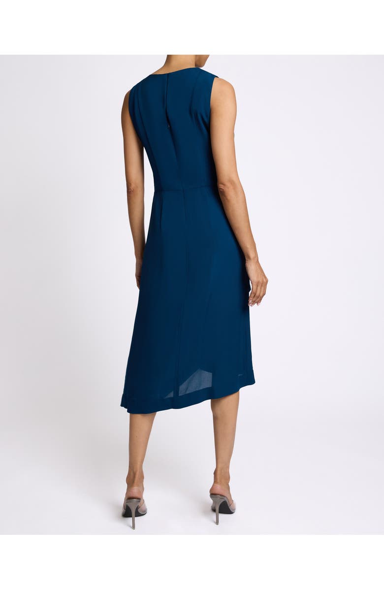 Santorelli MADDY Sleeveless Multi-Panel Asymmetric Dress in Silk Crepe de Chine, Alternate, color,