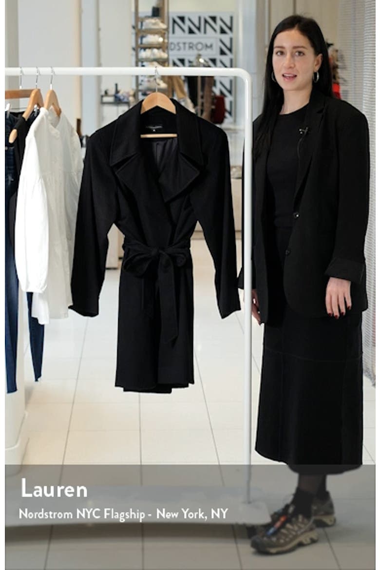Belted Cashmere Wrap Coat video