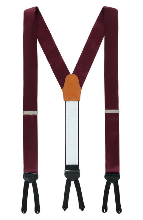 Sutton Solid Silk Suspenders