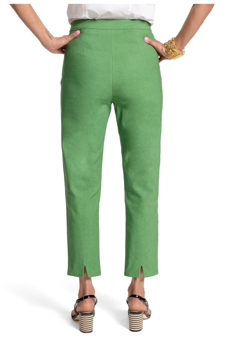 Frances Valentine Lucy Pant Solid Cotton Stretch, Alternate, color, Green